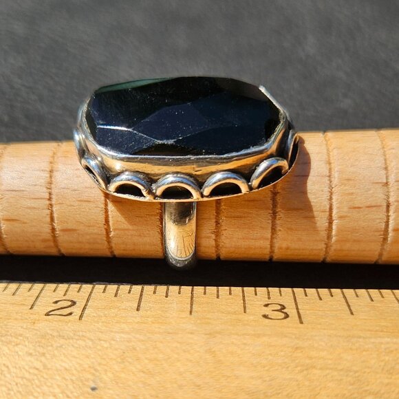Black Onyx and Sterling Silver Ring - Picture 6 of 6